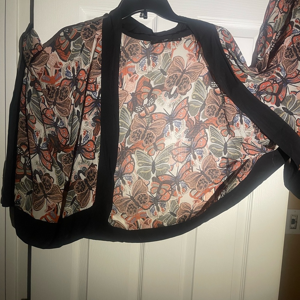 Butterfly Print Kimono shawl